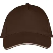 Sols Long Beach 5 Paneel Baseball Cap (Chocolade)