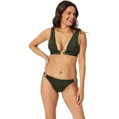 Biba Dames/Dames Plunge Bikinitop (Kaki Groen)