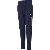 Puma TeamLIGA Pro taps toelopende trainingsbroek voor kinderen/jongeren (Peacoat/Wit)