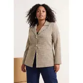 Trendyol Dames Meerkleurig Geruit Lang Relaxed fit Grote maten Blazers