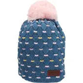 Sterntaler Baby Muts met Pompon - GOTS Katoen - Diamantpatroon