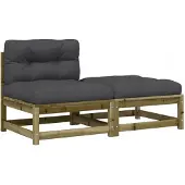 VMP Houten Tuinbank met Kussens - Comfortabel en Modulair