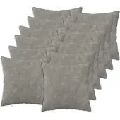 vidaXL Kussen met kussen HEERLEN 12 st Lichtgrijs Microfiber Fleece
