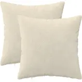 vidaXL Kussen met kussen HEERLEN 2 st Crèmekleurig Microfiber Fleece