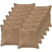 vidaXL Kussensloop 12 st HOUTEN Taupe 45 x 45 cm Microfiber Fleece