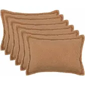 vidaXL Kussensloop 6 st HOUTEN Beige 40 x 60 cm Bouclé