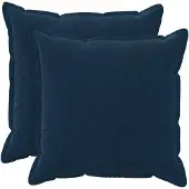 vidaXL Kussen met kussen HOUTEN 2 st Blauw Microfiber Fleece