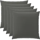 vidaXL Kussensloop 6 st HEERLEN Antraciet 60 x 60 cm Polyester