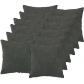 vidaXL Kussen met kussen HEERLEN 12 st Antraciet Microfiber Fleece