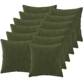 vidaXL Kussen met kussen HEERLEN 12 st Groen Microfiber Fleece