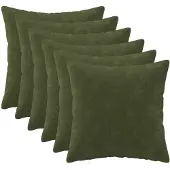 vidaXL Kussen met kussen HEERLEN 6 st Groen Microfiber Fleece