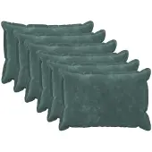 vidaXL Kussen met kussen HOUTEN 6 st Zee blauw Microfiber Fleece