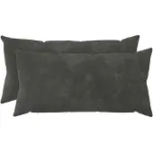 vidaXL Kussen met kussen HEERLEN 2 st Antraciet Microfiber Fleece