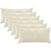 vidaXL Kussen met kussen HEERLEN 6 st Crèmekleurig Microfiber Fleece