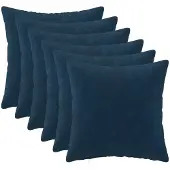 vidaXL Kussensloop 6 st HEERLEN Blauw 30 x 30 cm Microfiber Fleece