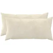 vidaXL Kussen met kussen HEERLEN 2 st Crèmekleurig Microfiber Fleece