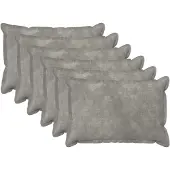 vidaXL Kussensloop 6 st HOUTEN Lichtgrijs 40 x 60 cm Microfiber Fleece