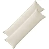 vidaXL Kussen met kussen HOUTEN 2 st Crèmekleurig Microfiber Fleece