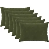 vidaXL Kussensloop 6 st HEERLEN Groen 50 x 70 cm Microfiber Fleece