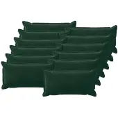 vidaXL Kussensloop 12 st HOUTEN Donkergroen 40 x 80 cm Fluweel