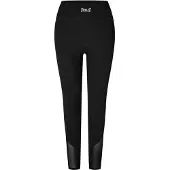 Everlast Dames-legging met contouren en nieuwe mesh-panelen, strakke pasvorm (Zwart)