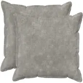 vidaXL Kussen met kussen HOUTEN 2 st Lichtgrijs Microfiber Fleece