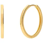 Lucardi Dames Zilveren goldplated oorringen voor dames - Oorbellen - 925 Zilver - Goudkleurig
