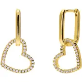 Lucardi Oorbellen 'Statement' goud / transparant