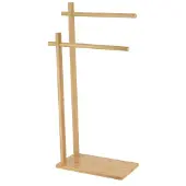 Tendance Porte-serviettes 2 barres en bambou
