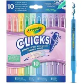 Crayola - Clicks Retractable Markers 10 Pcs - Pastel (358-588378)