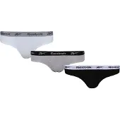 Reebok Dames/Dames Carina Logo Slip (Set van 3) (Zwart/Wit/Grijs)