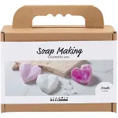Creativ Company hobbyset zeep maken hartjes roze DIY cadeau.