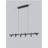HELESTRA Hanglamp Coni, dimbaar, zwart, Woon-/ Eetkamer, Aluminium, Modern