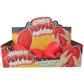 Trend Toys speelgoed Jumbo Squeeze rode peper 24cm stressbal.