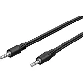 Pro Audio-aansluitkabel AUX, 3,5 mm stereo, jackplug 3,5 mm-stekker (3-pins, stereo) naar jackplug 3,5 mm-stekker, 5 m, platte kabel, zwart