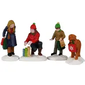 Lemax Festive holiday shoppers set of 4