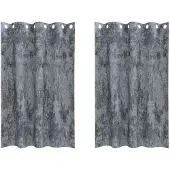 vidaXL Velvet Gordijnen 2 st Zilvergrijs 175 x 140 cm Fluweel