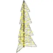 vidaXL Kerstboom 100 LED's Warmwit 120 cm Rattan
