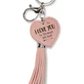 Miko Sleutelhanger Tassel I Love You Roze
