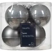 Kaemingk Kerstbal glas d8 cm mgrs ass 6st kerst