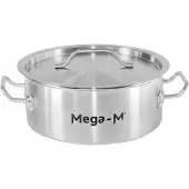 Mega -M Gastronomische Pan met Deksel - 5L, 25cm, Inductie Geschikt