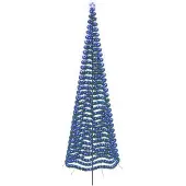 vidaXL Led-kerstboom met tinsel en grondpen EKENAS 500 cm 868 LED's