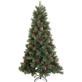 vidaXL Kunstmatige Hinged Kerstboom 180 cm PVC en Metalen Groen