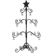 vidaXL Kerstdecoratie kerstboom 90 cm metaal zwart