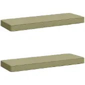 vidaXL 2-delige Bankkussens VUGHT 2 st 100% Polyester Lichtgroen
