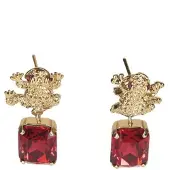 Addicted Oorbellen 'Armonia' goud / bloedrood