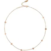Chic by Lirette Ketting 'Necklace Rome Clover' rose-goud