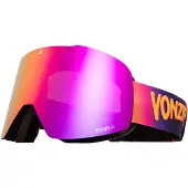 Vonzipper - Skibrillen - Outro Goggle Grunge Black Matte/W voor Unisex - Roze