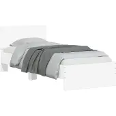 vidaXL Bedframe met hoofdeinde, wit, 90x200 cm, houtvezel