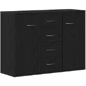 vidaXL Dressoir 88x30x64 cm bewerkt hout zwart eikenkleurig